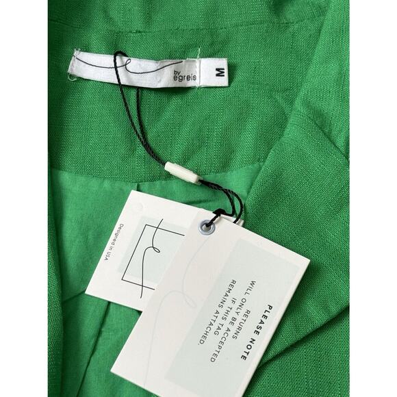 By EG Reis ByEgreis Alvina Green Blazer Linen Viscose Blend Women’s Size Medium - Picture 5 of 8